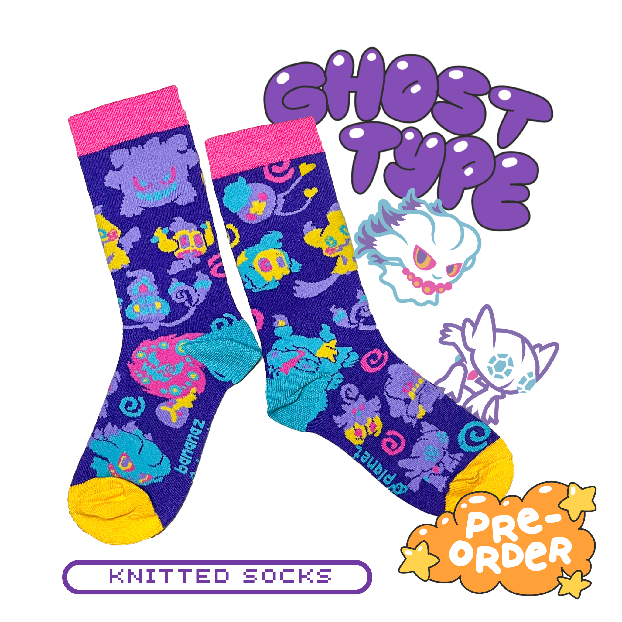 PRE-ORDER Knitted Ghost-type Socks