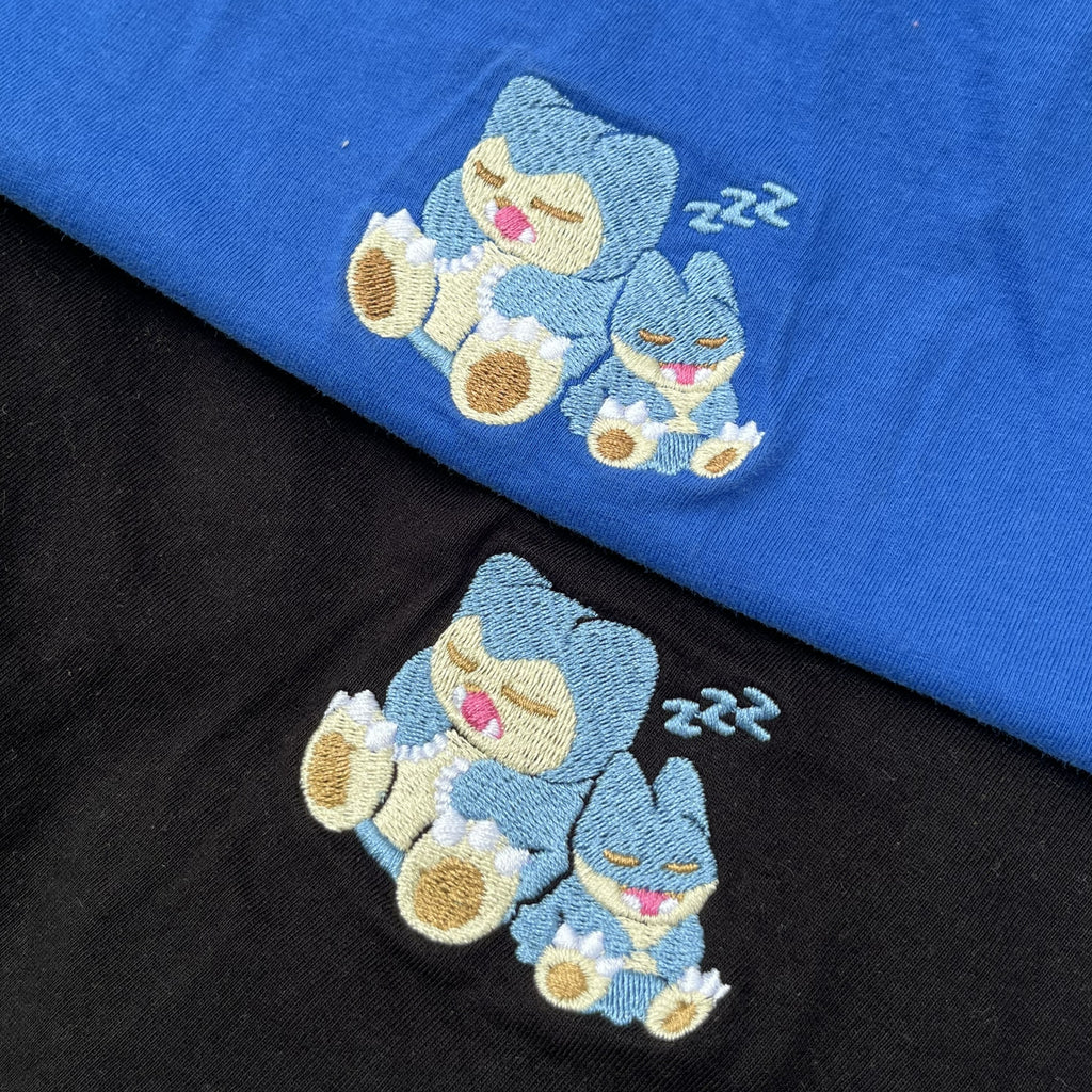 Embroidered Snorlax-Munchlax "Sleepy" Shirt