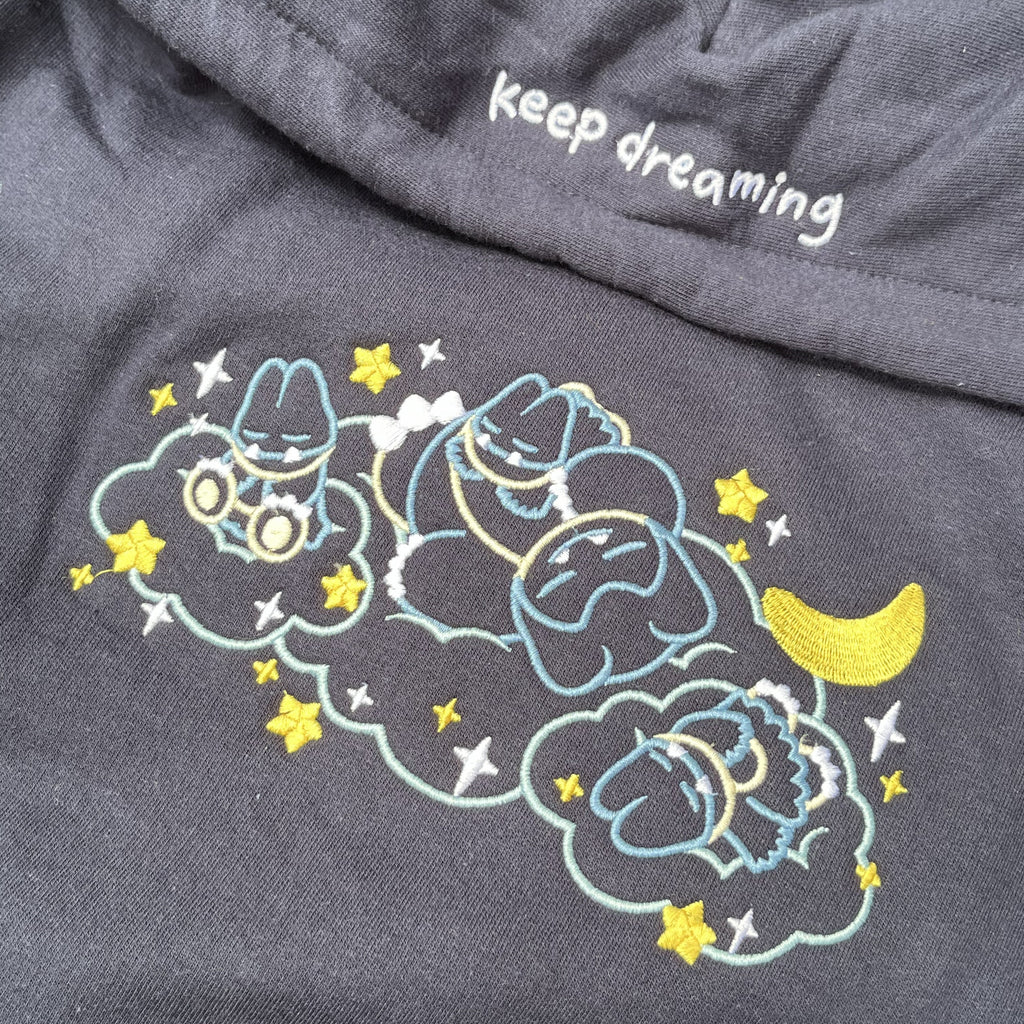 Embroidered Snorlax-Munchlax "Keep Dreaming" Hoodie