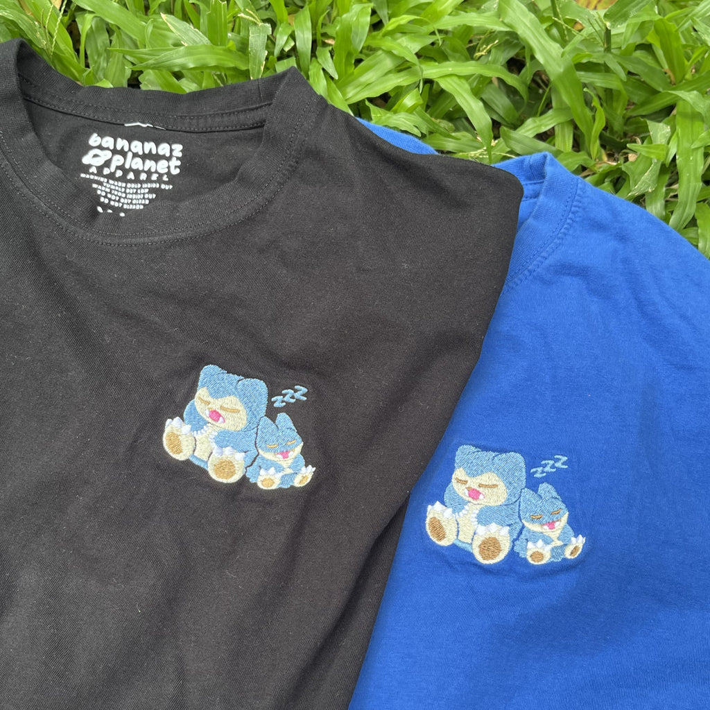 Embroidered Snorlax-Munchlax "Sleepy" Shirt